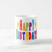 Farbiger Geburtstagstext Kaffeetasse (Mittel)