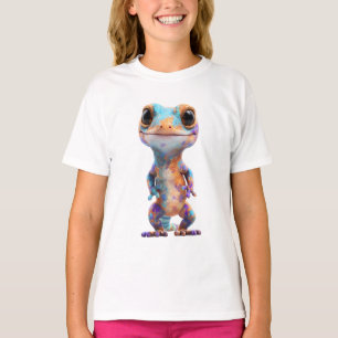 Farbiger gefleckter Gecko-Echsen-Kreaturen-Kinder T-Shirt