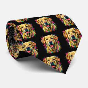 Farbiger gelber Labrador Retriever Hund Krawatte