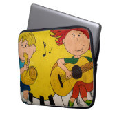 farbiger gelber Live-Cartoon Laptopschutzhülle (Vorderseite Links)