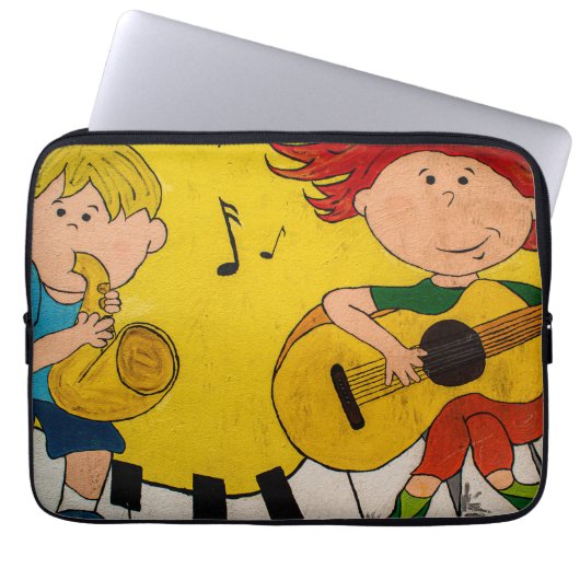 farbiger gelber Live-Cartoon Laptopschutzhülle (Vorderseite)