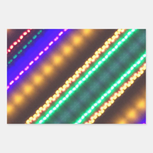 Farbiger Gemusterter Designer Geschenkpapier Set (Vorderseite)