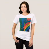 Farbiger Gemusterter T - Shirt | Vibranly Artistic (Vorderseite voll)