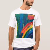 Farbiger Gemusterter T - Shirt | Vibranly Artistic (Vorderseite)