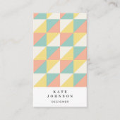 Farbiger geometrischer Abstrakter Dreieck QR Code Visitenkarte (Vorderseite)