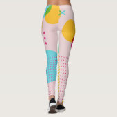 Farbiger geometrischer abstrakter Hintergrund Leggings (Rückseite)