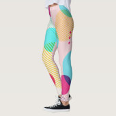 Farbiger geometrischer abstrakter Hintergrund Leggings (Links)
