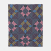 Farbiger geometrischer Diamant Fleecedecke (Vorderseite)