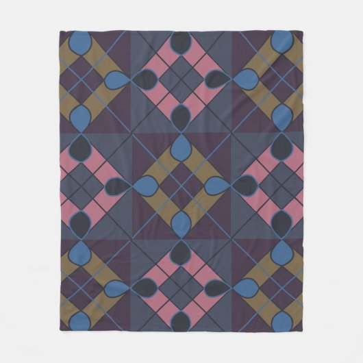 Farbiger geometrischer Diamant Fleecedecke (Vorderseite)