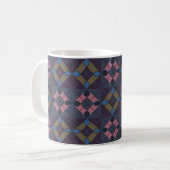 Farbiger geometrischer Diamant Kaffeetasse (Vorderseite Links)