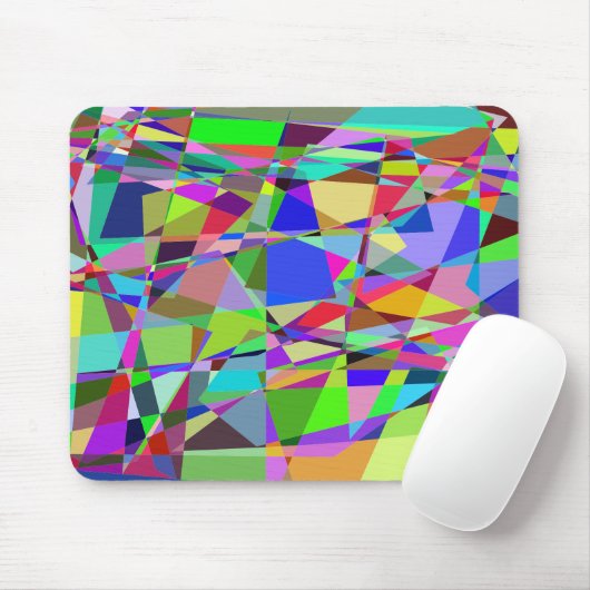 Farbiger geometrischer Hintergrund Mousepad (Mit Mouse)