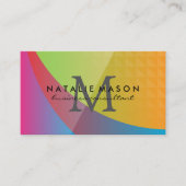 Farbiger geometrischer Hintergrund Visitenkarte (Vorderseite)