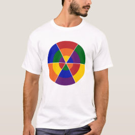Farbiger geometrischer Regenbogen-LGBT-Preis T-Shirt