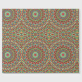 Farbiger geometrischer roter grüner Kreis Geschenkpapier (Flach)