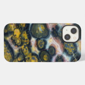 Farbiger Gepunkteter Ozean-Jasper iPhone Hülle (Rückseite (Horizontal))