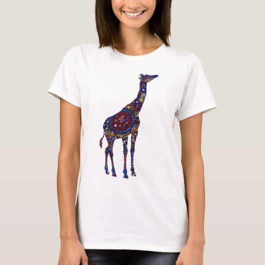 Farbiger Giraffe-T - Shirt (Vorderseite)