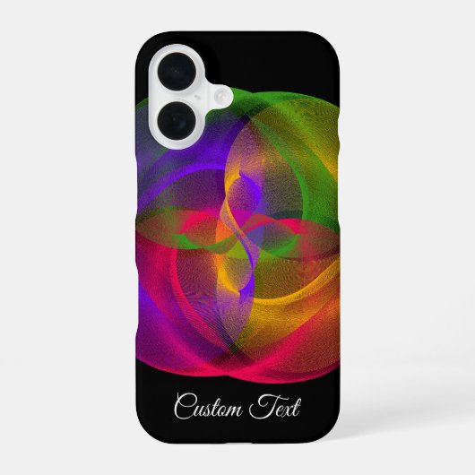 Farbiger glänzender Finish Geometrischer iPhone 16 Hülle (Rückseite)
