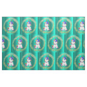 Farbiger Glitzer Aquamarin Einhorn Stoff (Fat Quarter (45,7 x 55,9 cm))