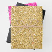 Farbiger Glitzer Geschenkpapier Set (Beispiel)