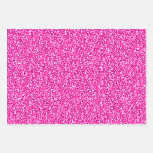 Farbiger Glitzer Geschenkpapier Set (Vorderseite 3)