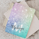 Farbiger Glitzer Hübsch Bokeh Mit Monogramm iPad Mini Hülle<br><div class="desc">Dieses farbenfrohe,  bunt gestylte Glitzer-Muster lässt sich einfach mit Ihrem individuelle Name und/oder Monogramm personalisieren.</div>