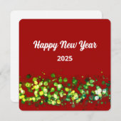 Farbiger Glitzer-Text Feiertagskarte (Vorne/Hinten)