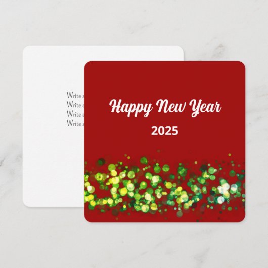 Farbiger Glitzer-Text Feiertagskarte (Vorne/Hinten)