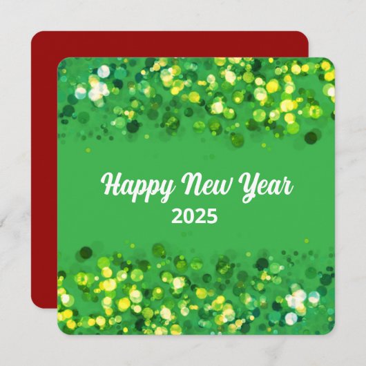 Farbiger Glitzer-Text Feiertagskarte (Vorne/Hinten)