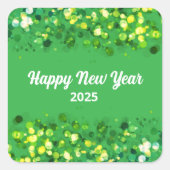 Farbiger Glitzer-Text Quadratischer Aufkleber (Vorderseite)