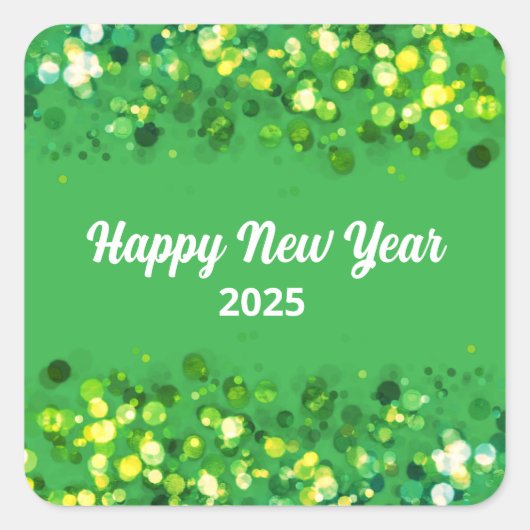 Farbiger Glitzer-Text Quadratischer Aufkleber (Vorderseite)