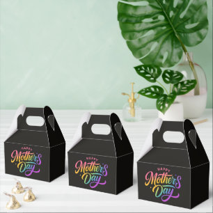 Farbiger Glücklicher Muttertag Regenbogen-Kalligra Geschenkschachtel