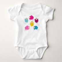 Farbiger glücklicher Schaf-Baby-Body