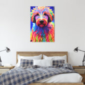 Farbiger Goldendoodle-Hund Abstrakt Leinwanddruck (Insitu (Schlafzimmer))