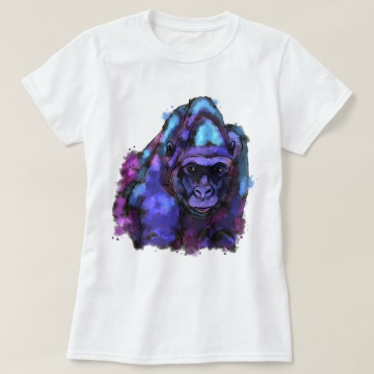 Farbiger Gorilla T-Shirt (Design vorne)