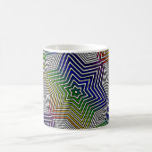 Farbiger grafischer Regenbogenstern-Kaffeetee Kaffeetasse (Mittel)