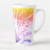 Farbiger grafischer Stil Pinsel Farbe Spritzer Milchtasse (Rechts)