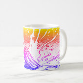 Farbiger grafischer Stil Pinsel-Farbfleck Kaffeetasse (VorderseiteRechts)