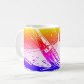 Farbiger grafischer Stil Pinsel-Farbfleck Kaffeetasse (Vorderseite Links)