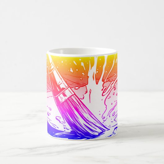 Farbiger grafischer Stil Pinsel-Farbfleck Kaffeetasse (Mittel)