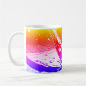 Farbiger grafischer Stil Pinsel-Farbfleck Kaffeetasse (Links)