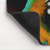Farbiger Grüner Papagei Mousepad (Ecke)
