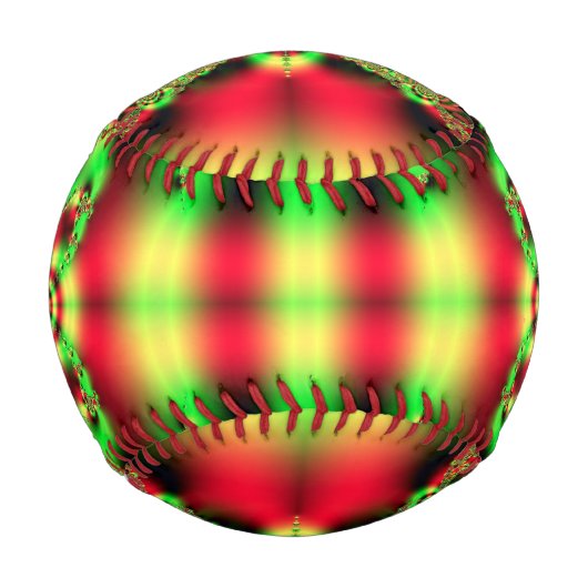 Farbiger grüner und roter Tartan Baseball (Vorderseite)
