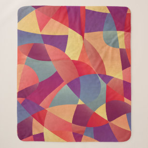 Farbiger Grunge: Geometrischer Dreiecke Hintergrun Sherpadecke