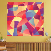 Farbiger Grunge: Hintergrund geometrischer Dreieck Leinwanddruck (Insitu (Wohnzimmer))