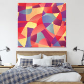 Farbiger Grunge: Hintergrund geometrischer Dreieck Leinwanddruck (Insitu (Schlafzimmer))