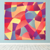 Farbiger Grunge: Hintergrund geometrischer Dreieck Leinwanddruck (Insitu (Holzboden))