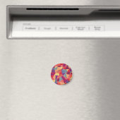 Farbiger Grunge: Hintergrund geometrischer Dreieck Magnet (In Situ (Geschirrspüler))