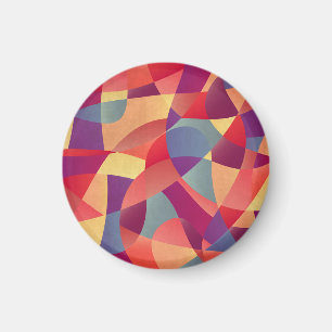 Farbiger Grunge: Hintergrund geometrischer Dreieck Magnet