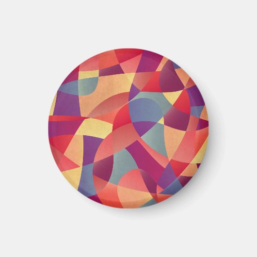 Farbiger Grunge: Hintergrund geometrischer Dreieck Magnet (Vorne)