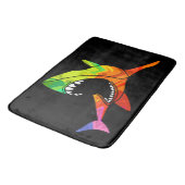 Farbiger Hai Badematte (Schrägansicht)